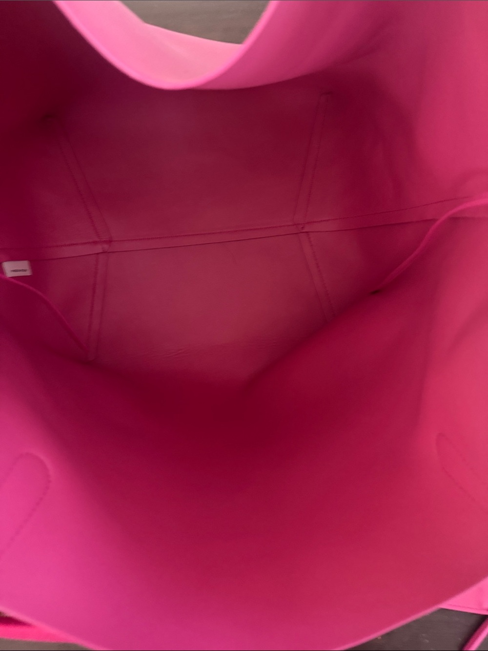 Mansur Gavriel Bright Pink Tote with Matching Pouch - Picture 4 of 4